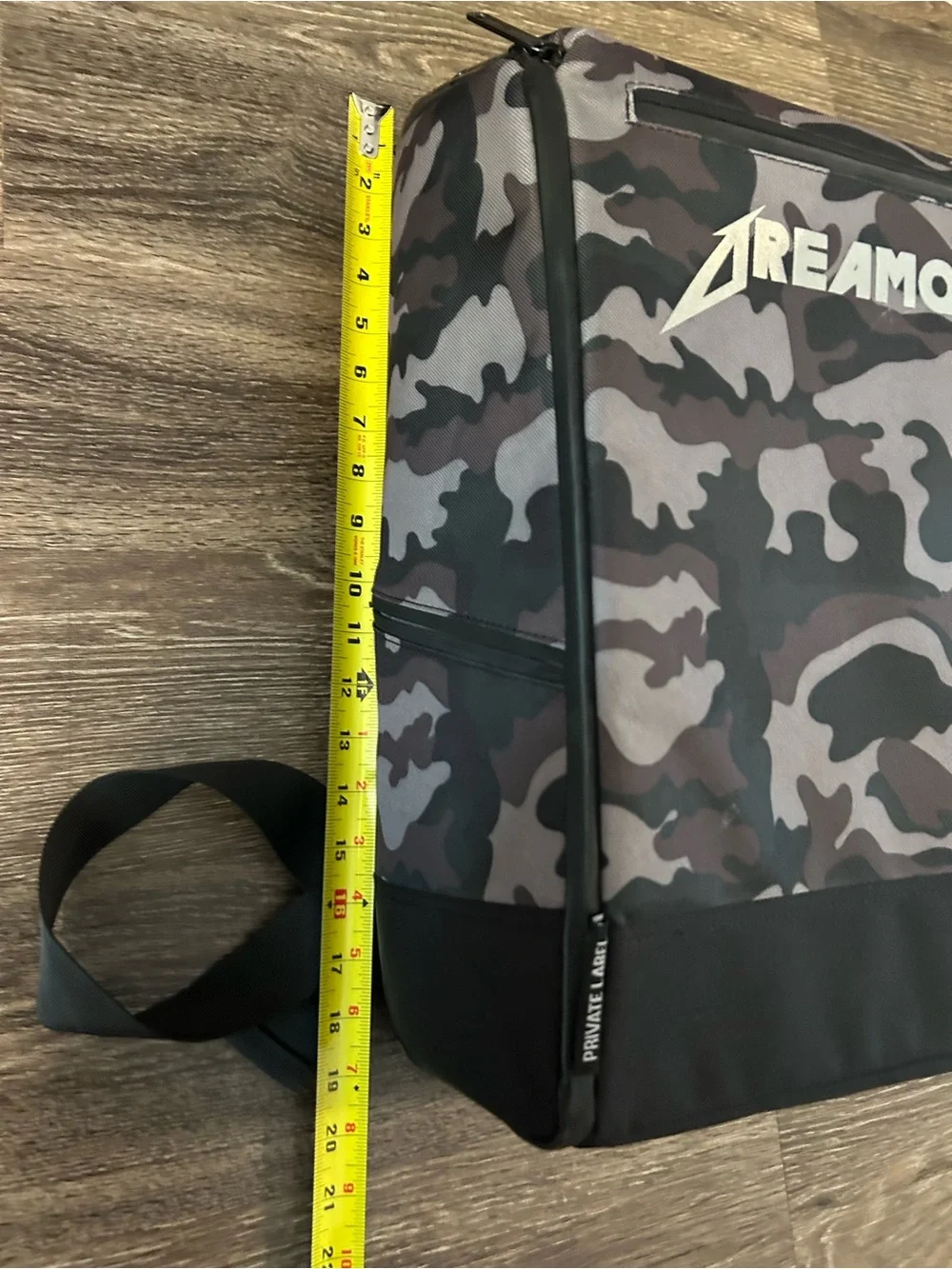 Private Label Dreamore Shoe Travel Camouflage Men’s Backpack Gray Camo